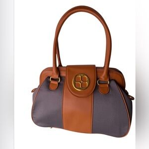 IMAM Shoulder Bag Euciman trapezoid travel brown/gray travel bag lightweight pur